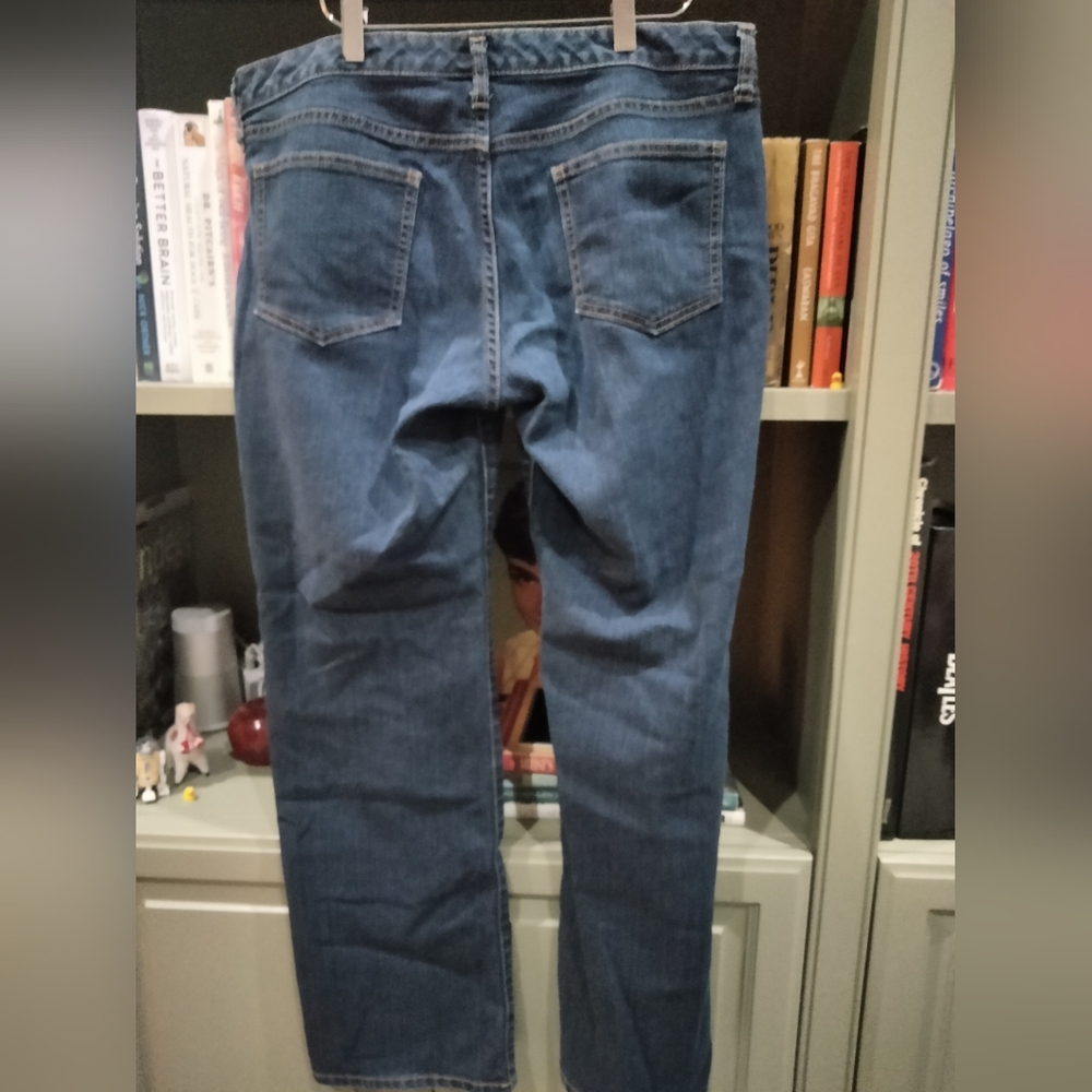 Y2K GAP Premium Curvy Straight Jeans β Size 12 Short, True Blue Vintage Denim - Picture 4 of 4